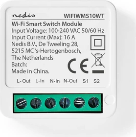 Nedis SmartLife WiFi Smart Switch Modul, 3680W, Schaltaktor (WIFIWMS10WT)