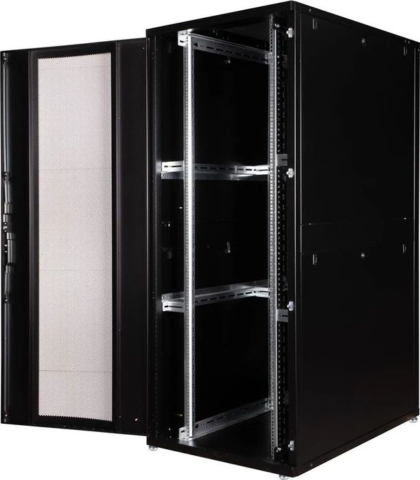Roline / Secomp Pro Serie 19" Serverschrank 42HE, montiert, Gitternetztür, IP20, RAL 9005, 1200mm tief