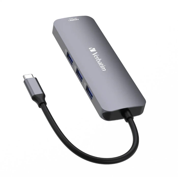 Verbatim USB-C Pro Multiport Hub CMH-08, USB-C 3.0 [Stecker]