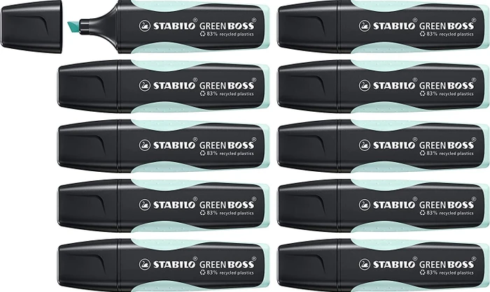 STABILO Green Boss Pastell zartes türkis, 10er-Pack