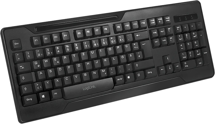 LogiLink 2.4GHz Funk Tastatur & Maus Combo Set schwarz, USB, DE