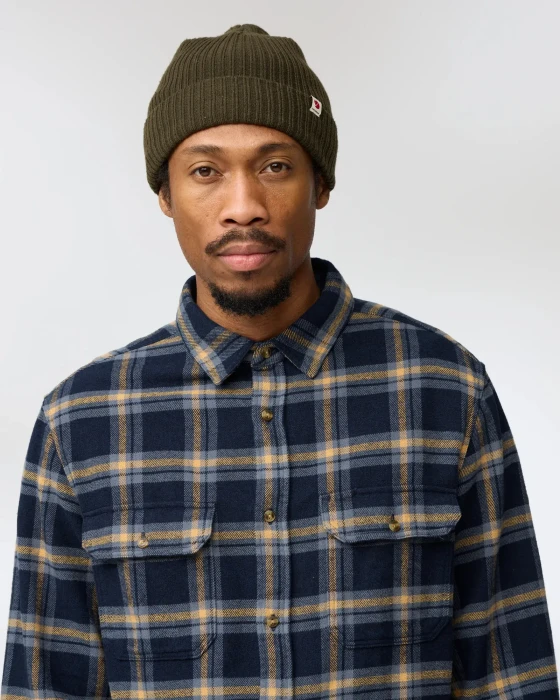 Fjällräven Övik Heavy Flannel Hemd langarm dark navy/buckwheat brown (Herren)