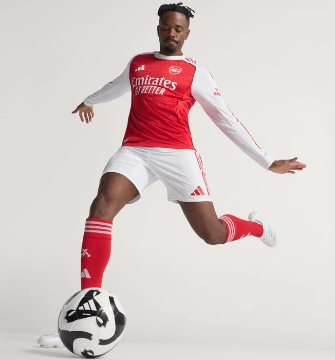 adidas FC Arsenal Authentic 2025/2026 Heimtrikot langarm better scarlet/white (Herren)