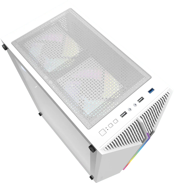 DarkFlash DK151 White, Glasfenster