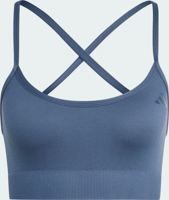 adidas Workout Essentials Knit Light Support Sport-BH preloved ink (Damen)