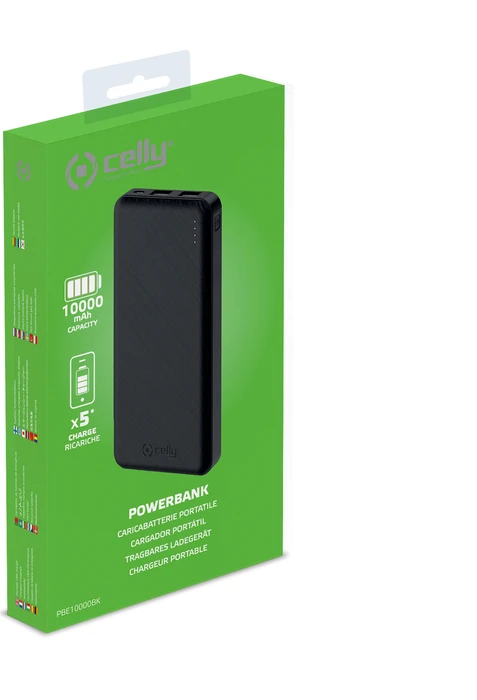 Celly Powerbank Energy 10000 Shock schwarz