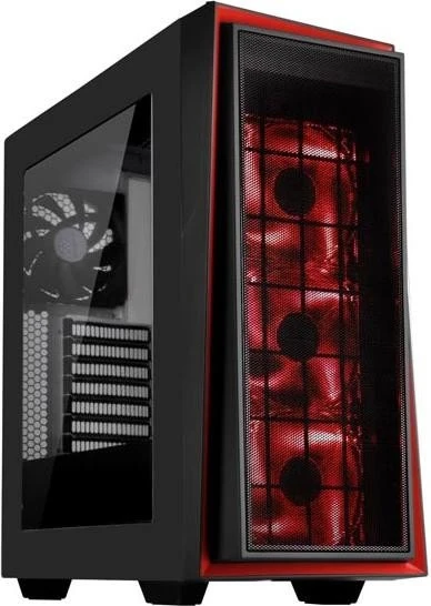SilverStone Redline Series RL06 PRO schwarz/rot, Acrylfenster