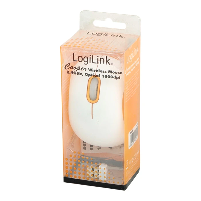LogiLink Cooper Funk weiß/orange, USB
