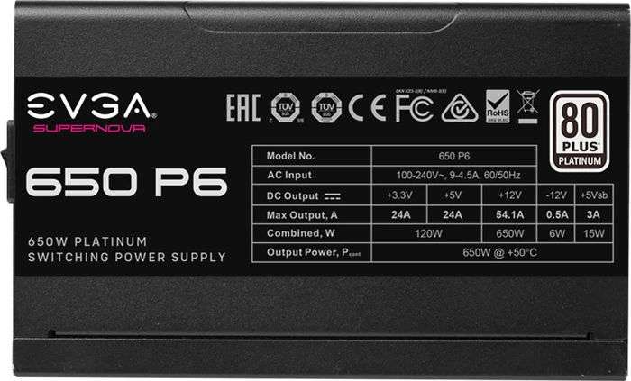 EVGA SuperNOVA P6 650 650W, ATX