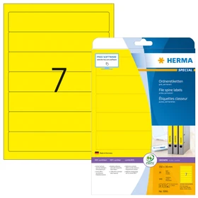 Herma Ordneretiketten, 192x34mm, gelb, 20 Blatt (140 Etiketten)