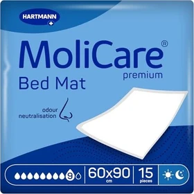 Hartmann MoliCare Premium Bed Mat 9 Tropfen Bettschutzeinlage, 60x90cm, 15 Stück