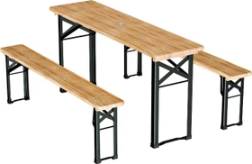 Juskys Bichl Bierzeltgarnitur Gartenmöbel-Set, 3-tlg.
