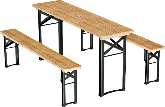 Juskys Bichl Bierzeltgarnitur Gartenmöbel-Set, 3-tlg.