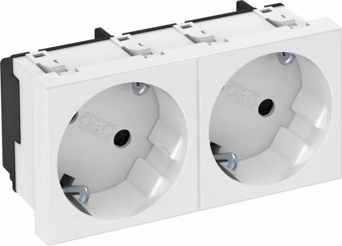 OBO Bettermann Schutzkontakt Steckdose 33° 2-fach