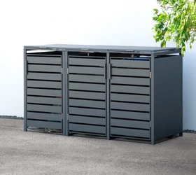Westmann Kubus Mülltonnenbox 3x 240l anthrazit