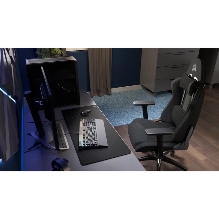 Corsair TC100 Relaxed Soft Fabric Gamingstuhl, schwarz
