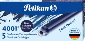 Pelikan 4001 Großraum-Tintenpatrone blauschwarz, 5er-Pack