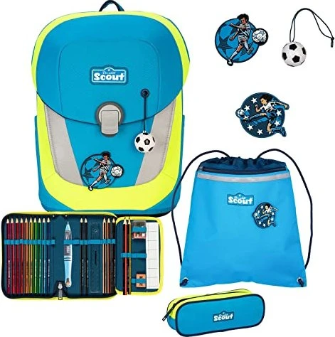 Scout Sunny II DIN Super Champion Schultaschen-Set, 4-tlg.