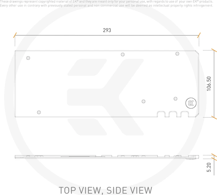 EK Water Blocks Quantum Line EK-Quantum Vector Master RX 6800XT/6900XT Backplate, schwarz