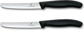 Victorinox Swiss Classic Tomaten- und Tafelmesser 11cm schwarz, 2 Stück