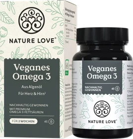 Nature Love Veganes Omega 3 Kapseln, 45 Stück
