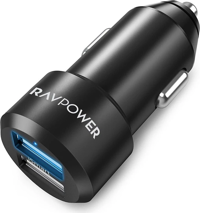 RAVPower 2-Port Kfz-USB-Ladegerät 24W schwarz (RP-VC006(B))
