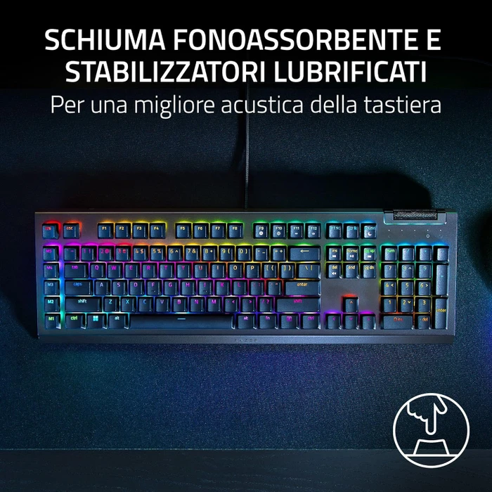 Razer BlackWidow V4 X, Razer GREEN Clicky Gen-3, USB, UK