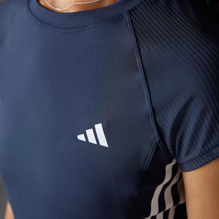 adidas Hyperglam Rib Funktionsshirt kurzarm aurora ink (Damen)