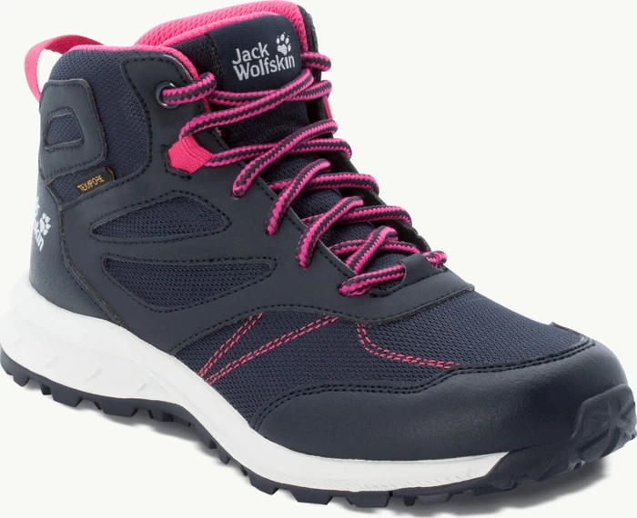 Jack Wolfskin Woodland Texapore Mid night blue/pink (Junior)