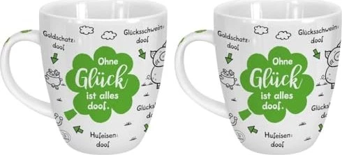 Sheepworld Kaffeebecher Ohne Glück ist alles doof 500ml
