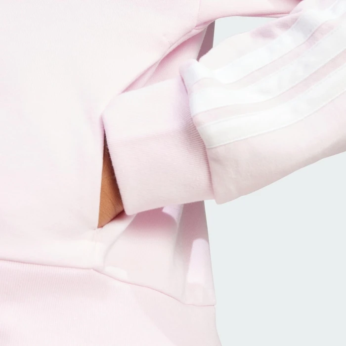 adidas Essentials 3-Streifen French Terry Hoodie clear pink/white (Damen)