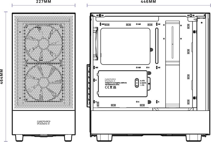 NZXT H5 Flow RGB, weiß, Glasfenster
