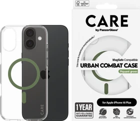 PanzerGlass Care Flagship Case Urban Combat MagSafe für Apple iPhone 16 Plus Piquant Green