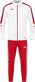 Jako Polyester Power Trainingsanzug weiß/rot