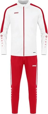 Jako Polyester Power Trainingsanzug weiß/rot