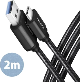 Axagon USB Adapterkabel, USB 3.0, 5Gb/s, USB-A 3.0 [Stecker] auf USB-C 3.0 [Stecker], Adapterkabel, 2m