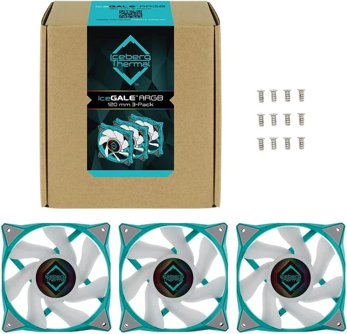 Iceberg Thermal IceGALE ARGB, Teal, 120mm, 3er-Pack