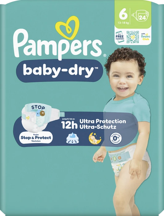 Pampers Baby-Dry Gr.6 Einwegwindel, 16-35kg