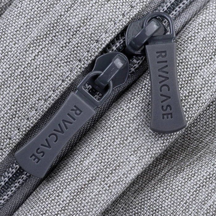 RivaCase Prater anti-theft Laptop Rucksack 17.3", Grey/Dark Blue