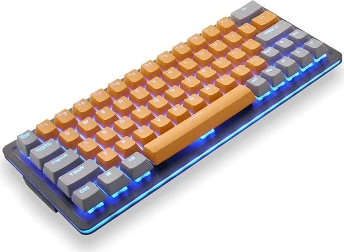 Mountain Mineral Keycap Set, Kunststoff (PBT) Double-Shot, grau/orange, 113 Tasten (104+9), ANSI-US