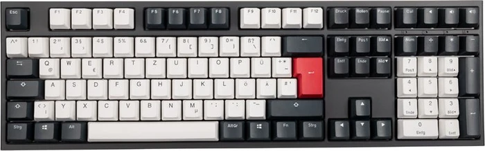 Ducky One 2 Tuxedo, MX SILENT RED, USB, DE