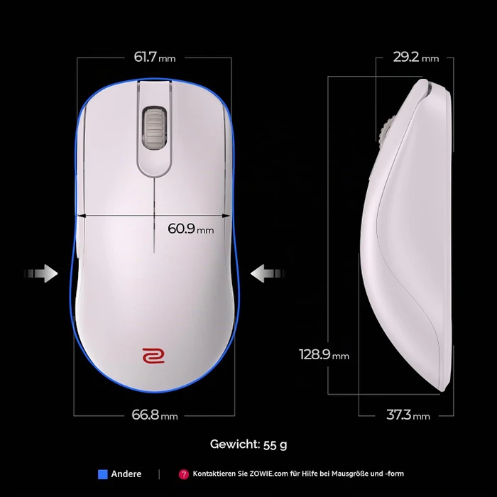 BenQ Zowie FK1-DW 4K Wireless mit Ladestation, weiß, USB