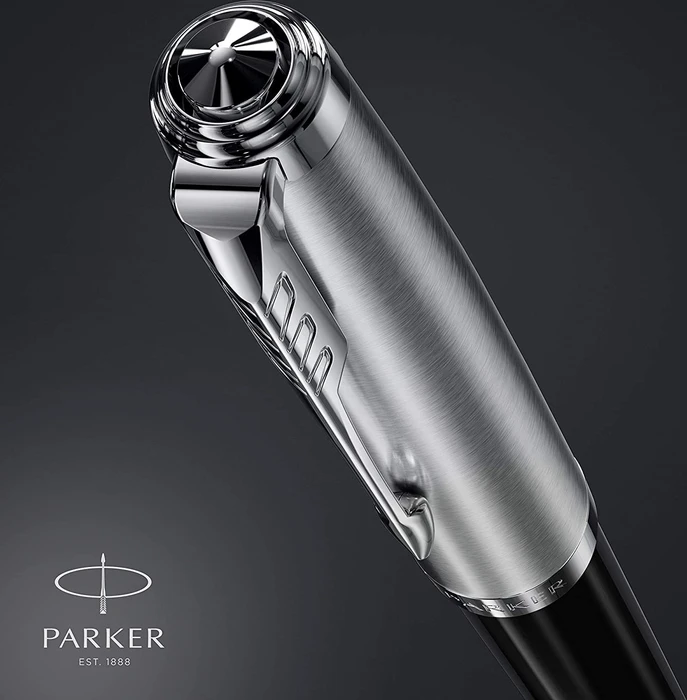 Parker 51 black resin/chrome trim, rechte Hand, fein, Geschenkbox