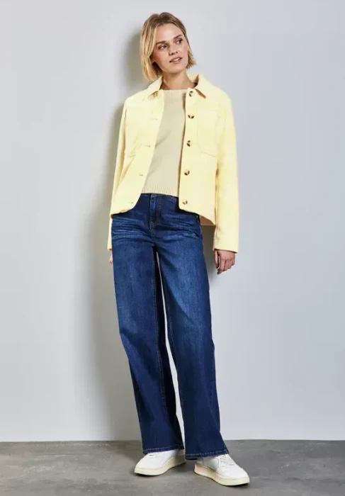 Street One Karierte Jacke vanilla yellow (Damen)