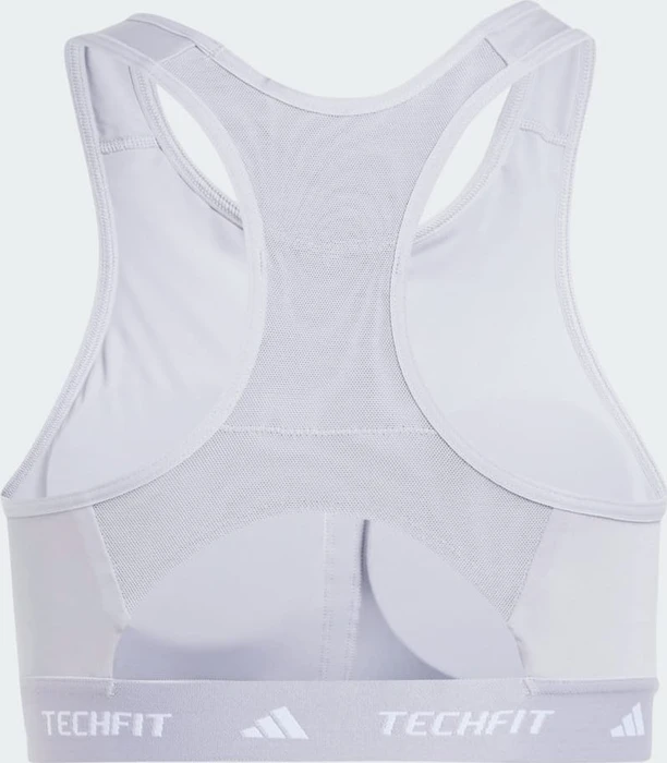 adidas TECHFIT Medium-Support High-Neck Sport-BH glory grey (Damen)
