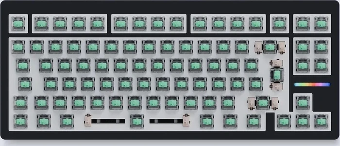 Wooting 80HE, Barebone Tastatur + HE Switch Set (Lekker V2 L60 Linear), ohne Tastenkappen, schwarz, ISO