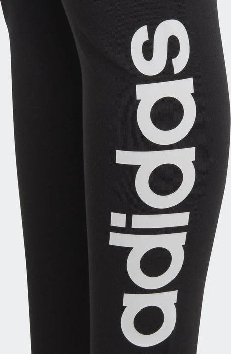 adidas Essentials Linear Logo Cotton Hose lang schwarz/weiß (Junior)