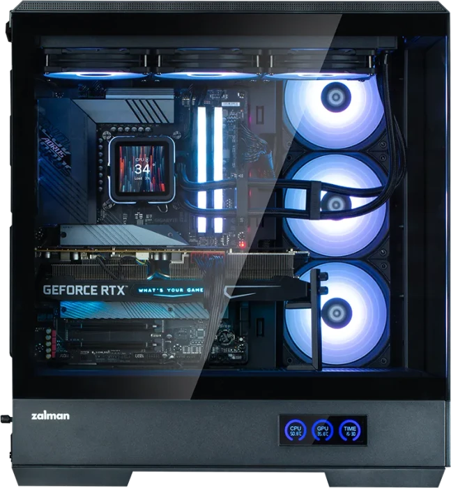 Zalman P50 DS Black, Glasfenster