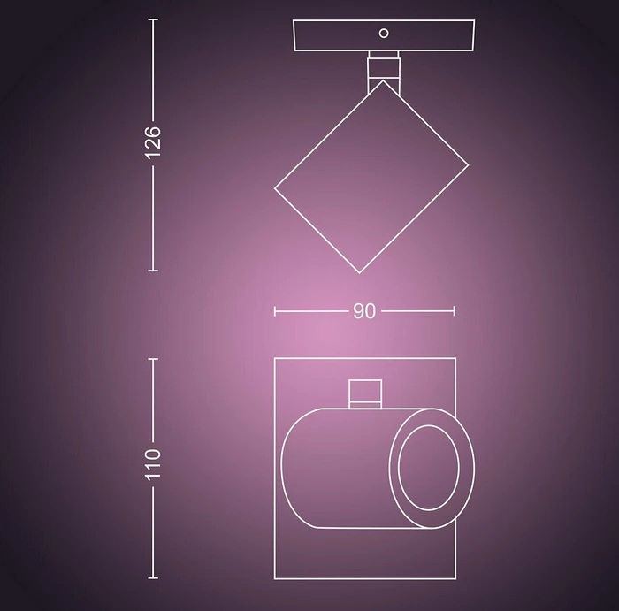 Philips Hue White and Color Ambiance Argenta Spot 1-flammig grau