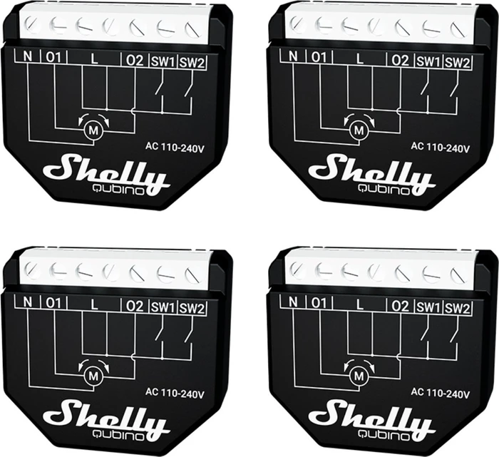 Shelly Qubino Wave Shutter, Schaltaktor, 4er-Pack
